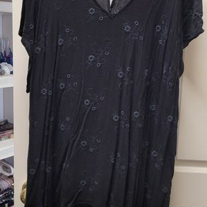 Embroidered Choker Neck Tunic